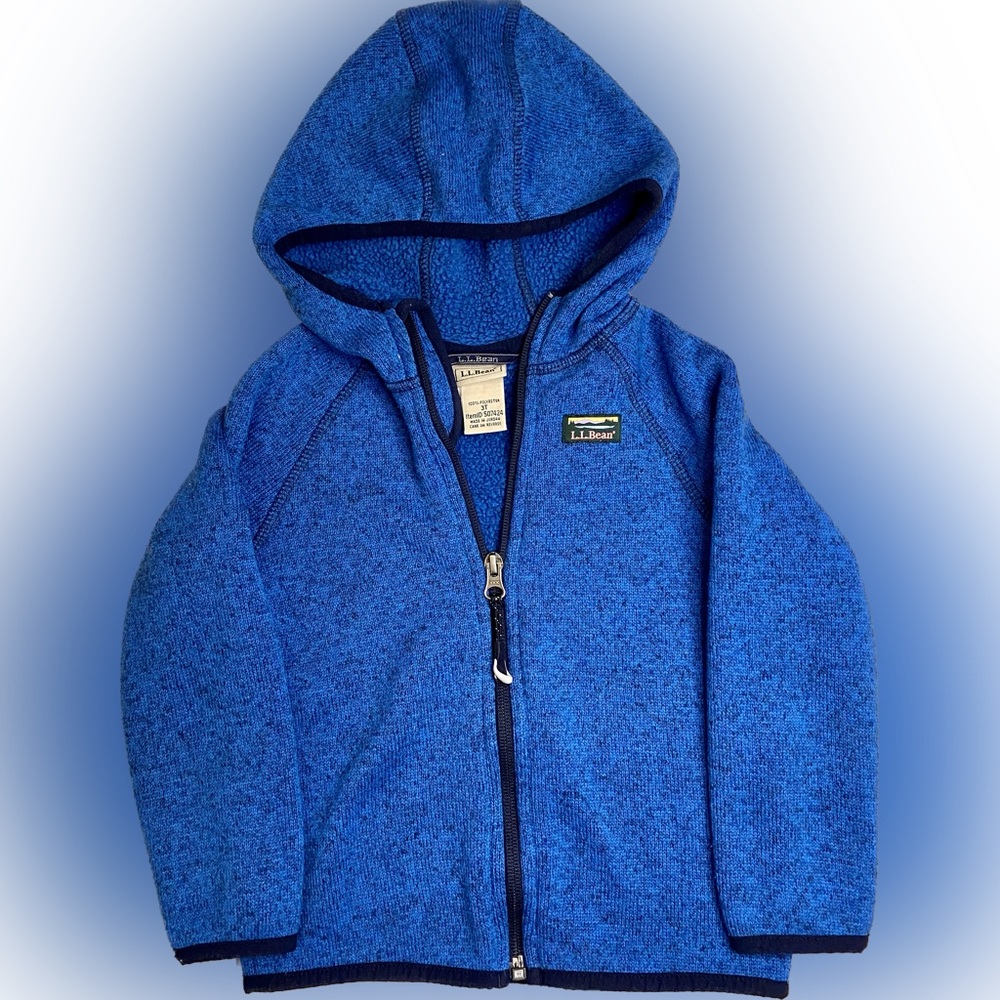 Toddler Boys L.L. Bean Sweater Fleece Full Zip Size 3T